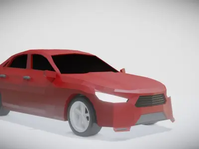 Sedan  Car Low-poly 3D model