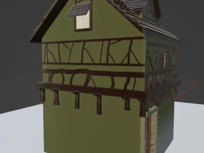 Medieval Houses Low-poly 3D model buy