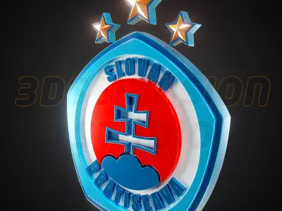 Slovan Bratislava logo - Cinematic - 3D print 3D model