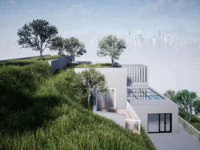 House design hill 3D model