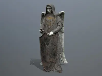 Woman Angel Low-poly 3D model
