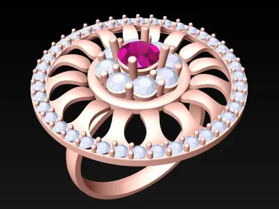 Diamond Ring - Womens Rings - N416918 3D print model