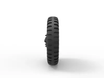 Wheel from old truck 3D print model