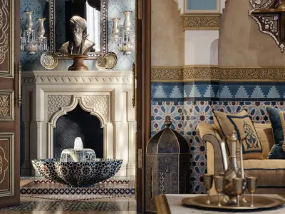 Arabic Fireplace oriental style 3D model