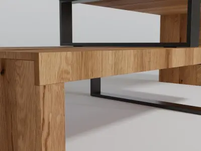 Wooden coffee table 3D model