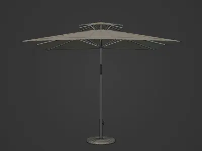 Patio Umbrella Low-poly 3D model