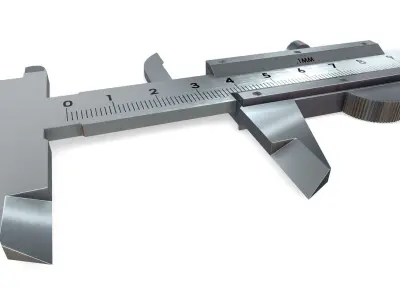 Vernier Caliper 3d model Low-poly 3D model