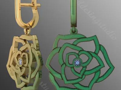 Earrings rk14 3D print model