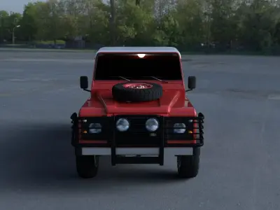 Land Rover Defender 110 Pick Up exterior HDRI 3D model