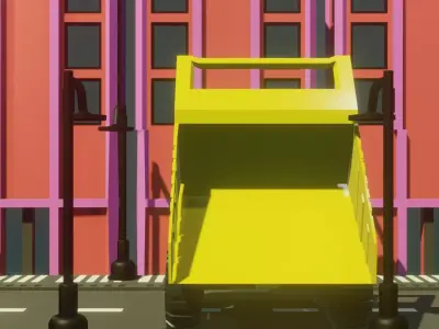 Construction-Toy truck Free 3D model