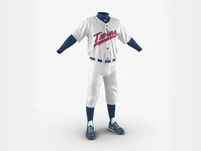 Baseball Player Outfit Twins 3 3D model