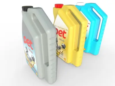 Motor Oil Bottle Model-1C Low-poly 3D model