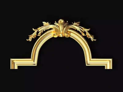 Central decor ornament for furniture 3D model 783