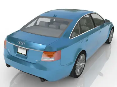 Audi A4 meringo blue model 3D model