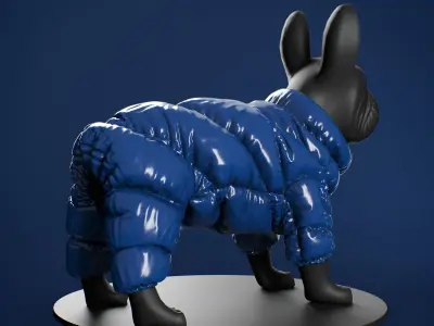 Mondog Down Jacket for a Dog 3D model