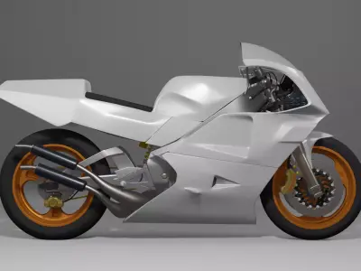 YAMAHA YZR 500  Low-poly 3D model