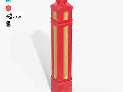 Bollards Cast Iron A Low-poly 3D model