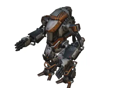 SCI FI ROBOT Low-poly 3D model