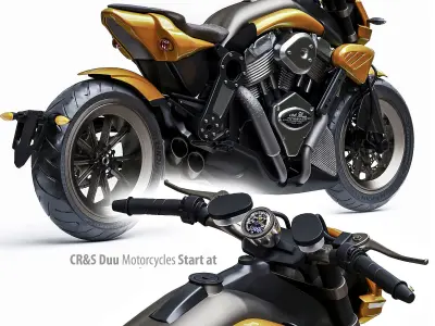 CRS Duu Motorcycles Start at Low-poly 3D model