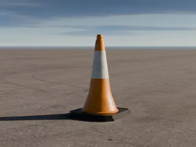 Traffic cone Free low-poly 3D model