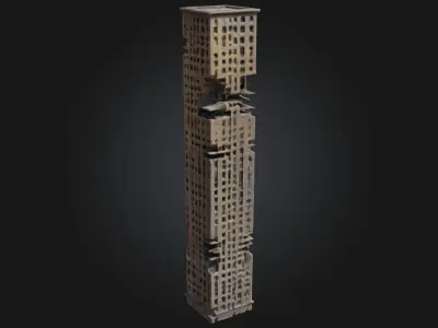 Twisted Tower  Surreal Spiral Structure for Fantasy Worlds 3D model