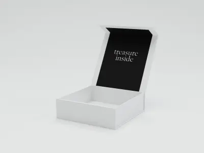 3D model of a Magnet Closure Box with Collapsible Lid 3D model