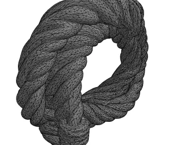 Detailed Rope Coil Circle Low-poly 3D model