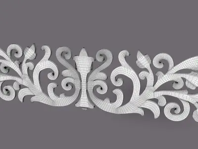 Decorative carved collection 3D model