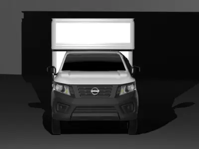 nissan np300 2017 dry box Low-poly 3D model