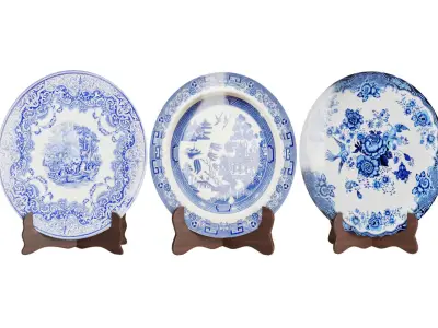 Chinese Blue Saucers 3D model