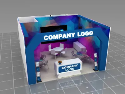 Modular Exhibition Stand 09 3D model