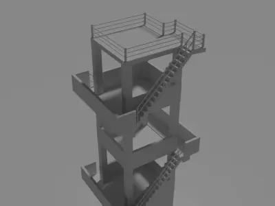 Tower House Low-poly 3D model purchase