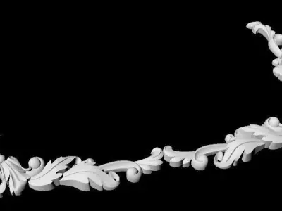 Central decor ornament for furniture 3D model 168