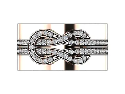 Chance Infinie Diamond  Ring 3D print model