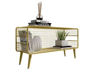  Homary Modern Mesh Standing Etagere Bookshelf  3D model