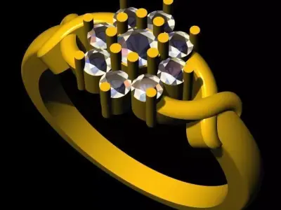 cluster ring 3dm file 3D print model