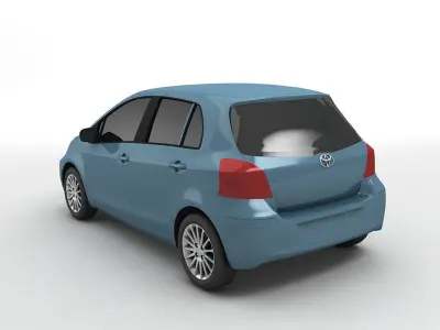 2007 Toyota Yaris Hatchback 3D model