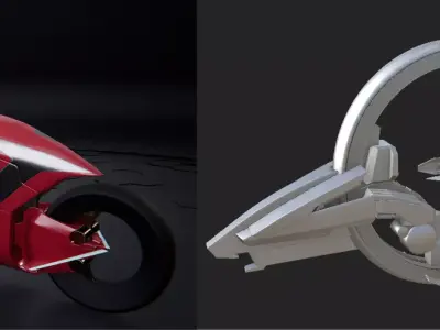 Yu-Gi-Oh 5Ds D Wheel Duel Runner   Yusei Go   Wheel of Fortune 3D model