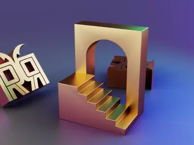 Sunlit Arch Stair Decor 3D print model