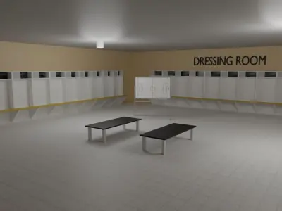 Football Stadium and Interiors Low-poly 3D model buy