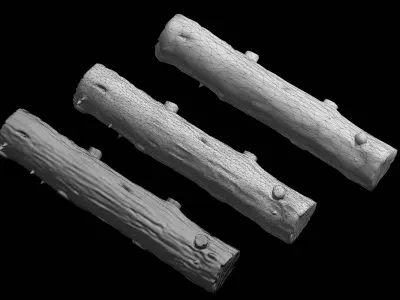 Tree Trunk - Mossy Free low-poly 3D model