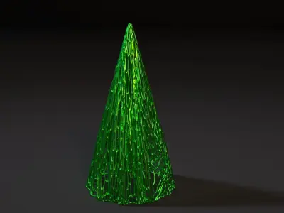 Christmas tree 3D print model 2
