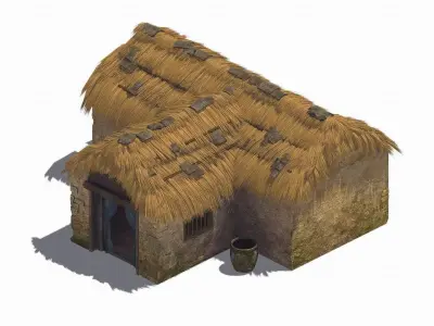 Game Large House - House 03 3D model
