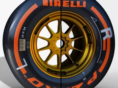 E23 Hard Rear tyre Low-poly 3D model