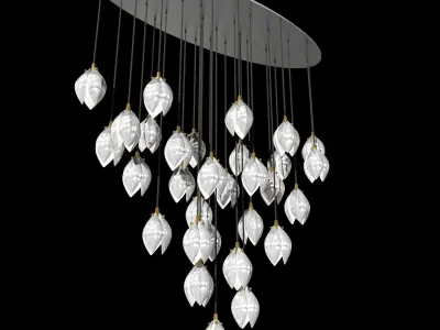 Haberdashery BLOOM SMALL ELLIPSE pendant light 3D model