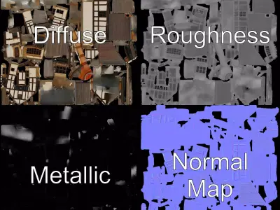 TudorStyle House model pack Low-poly 3D model