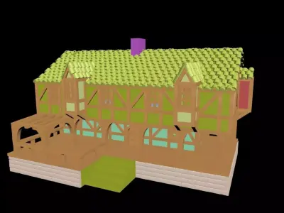 Medieval House 72 3D print model 3D model