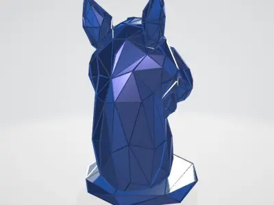 ScoobyDoo bust WIREFRAME VORONOI WIREMESH MESH 3D print model