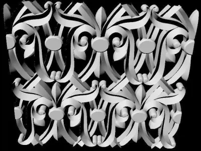 Central decor ornament for furniture 3D model 289