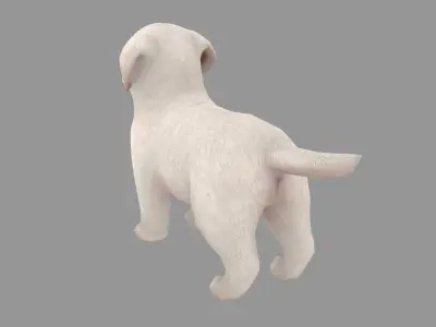 Cartoon pet puppy - Labrador - baby dog Low-poly 3D model